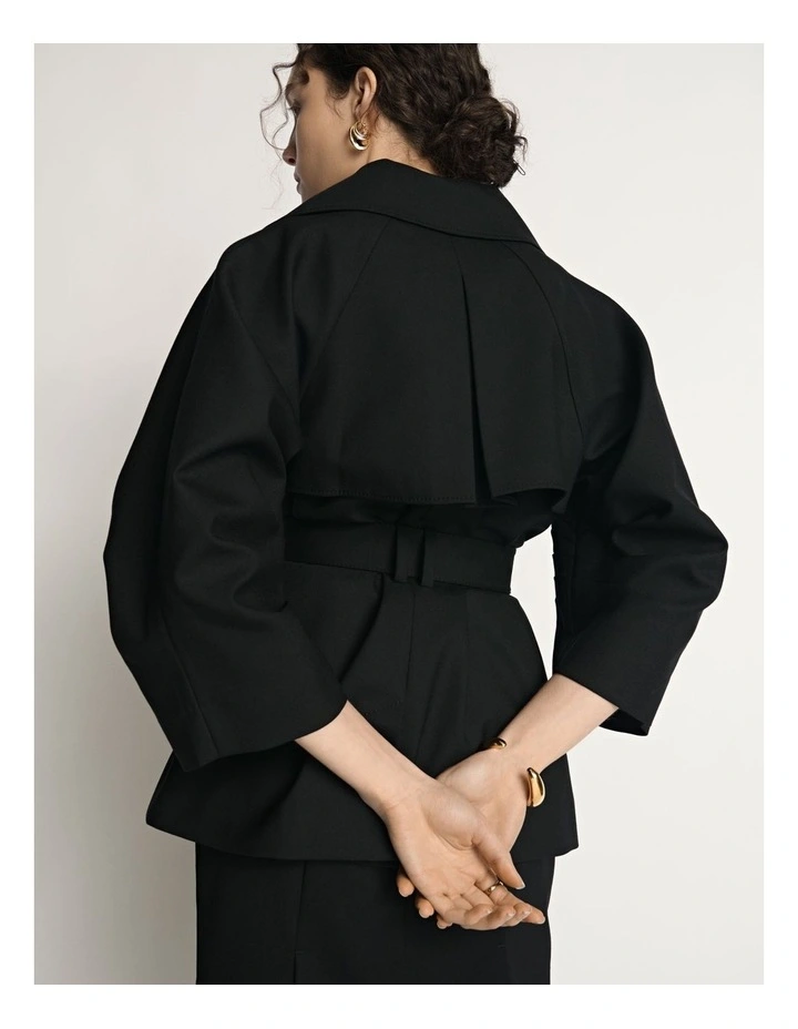Cocoon Sleeve Cropped Trench image 4