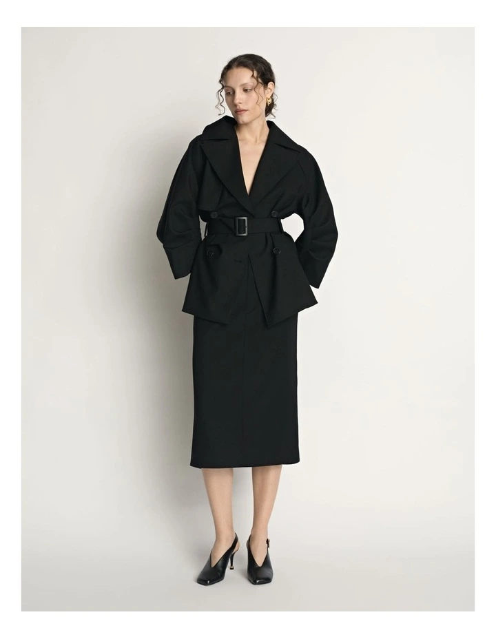 Cocoon Sleeve Cropped Trench image 5