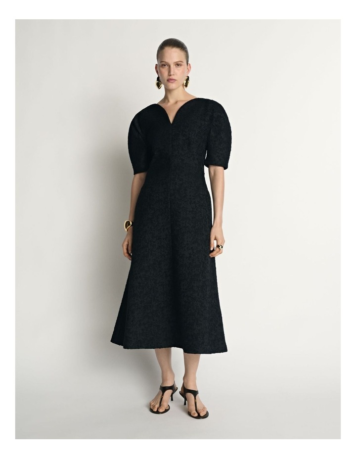 Boucle Tuck Sleeve Dress