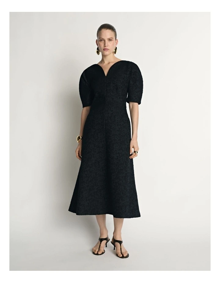 Boucle Tuck Sleeve Dress image 1