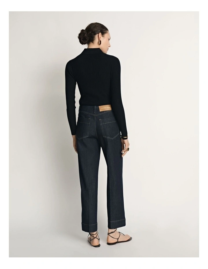 Denim High Rise Cropped Jean image 2