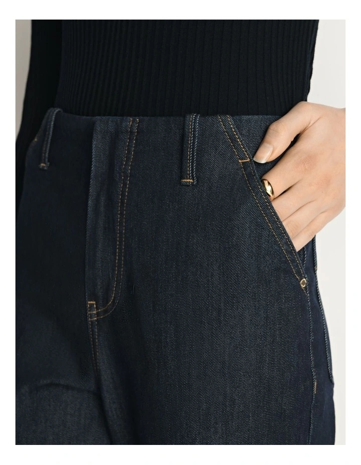 Denim High Rise Cropped Jean image 3