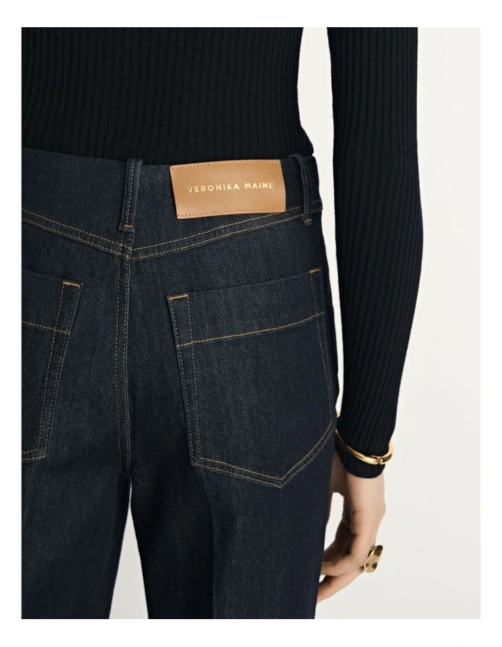 Denim High Rise Cropped Jean image 4