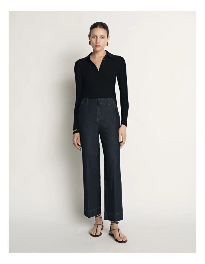 Denim High Rise Cropped Jean image 5