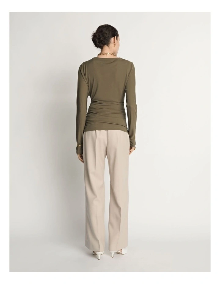 Asymmetric Draped Neck Top image 2
