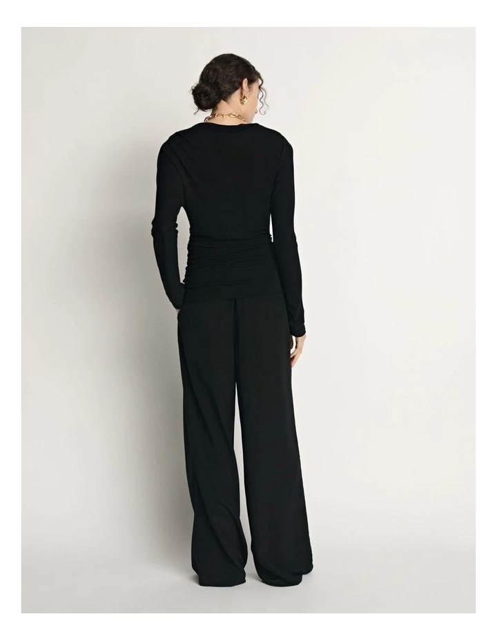 Asymmetric Draped Neck Top image 2