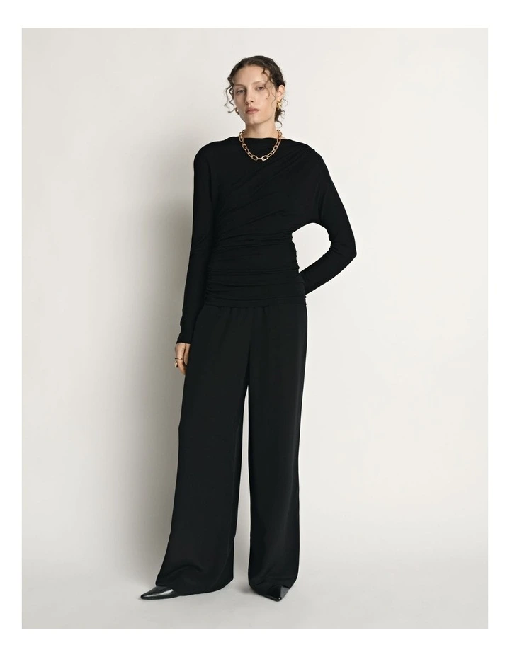 Asymmetric Draped Neck Top image 4