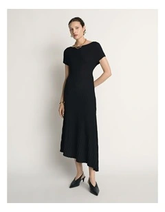 Engineered Ribbed Knit Dress