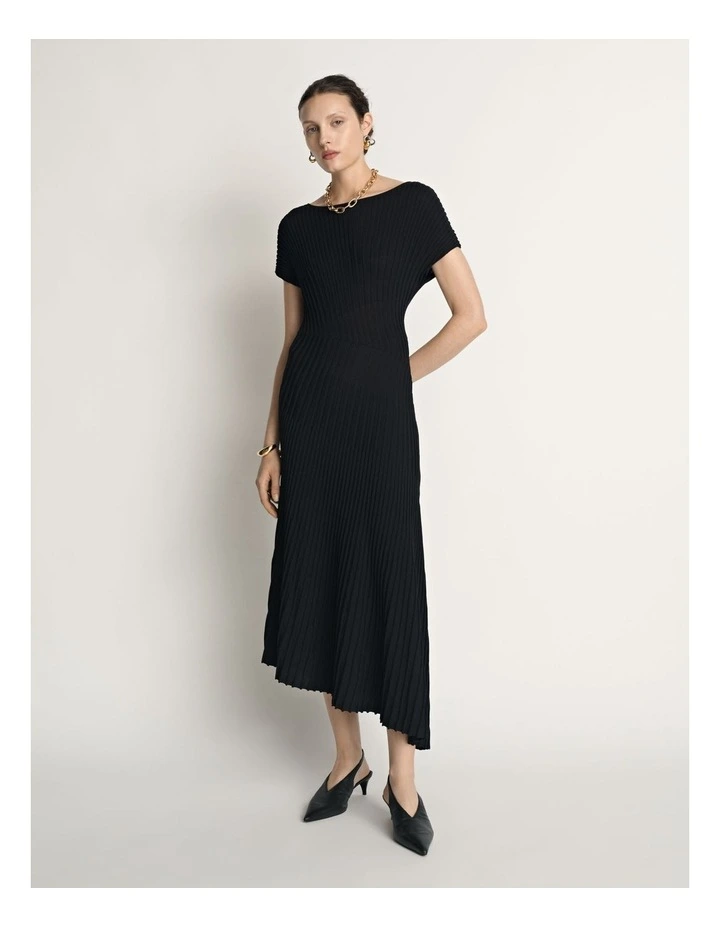 Engineered Ribbed Knit Dress image 1