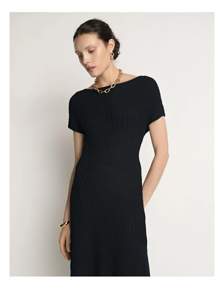 Engineered Ribbed Knit Dress image 4