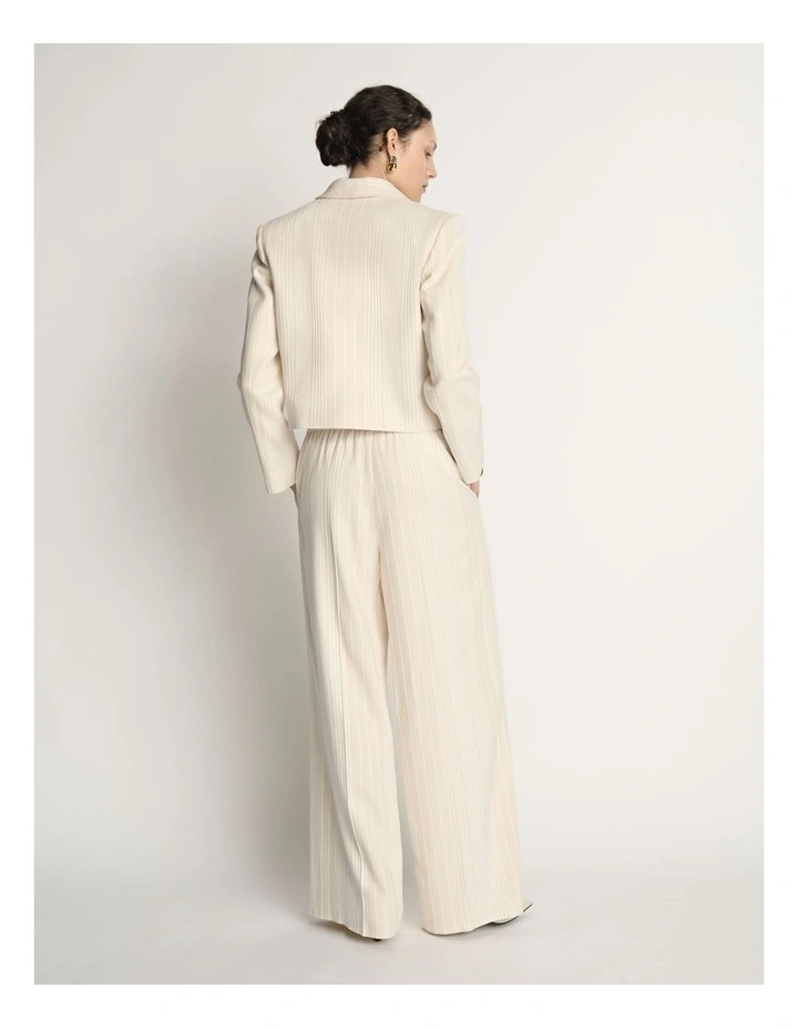 Embroidered Stripe Cropped Blazer image 2