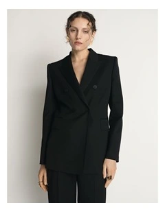Wool Double Breasted Blazer