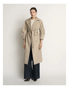 Wool Cocoon Sleeve Trench