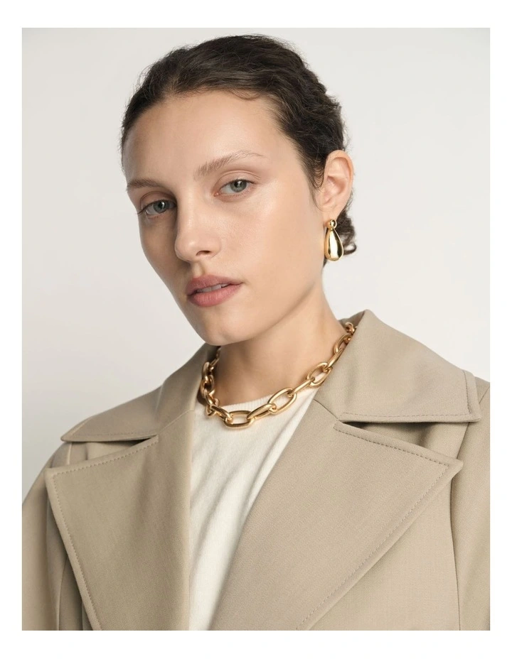 Wool Cocoon Sleeve Trench image 4