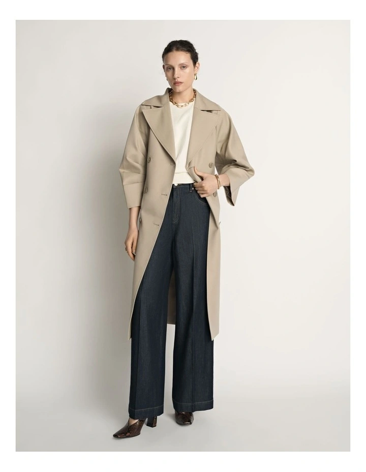 Wool Cocoon Sleeve Trench image 6
