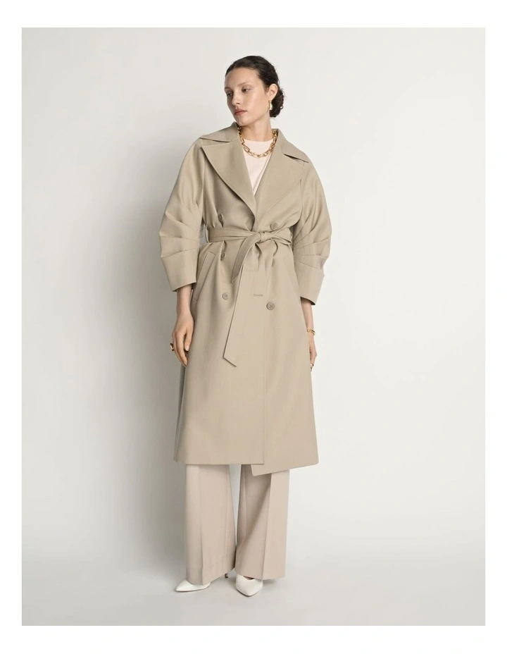 Wool Cocoon Sleeve Trench image 7