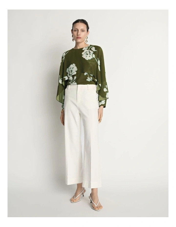 Stamp Floral Georgette Blouse image 4