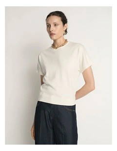 Cotton Cashmere Knit Tee
