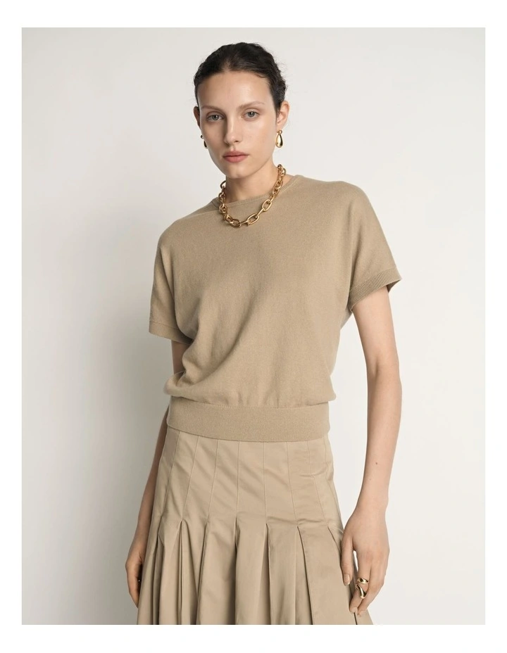 Cotton Cashmere Knit Tee image 1