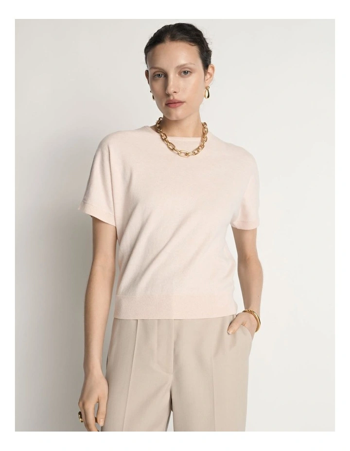 Cotton Cashmere Knit Tee image 1