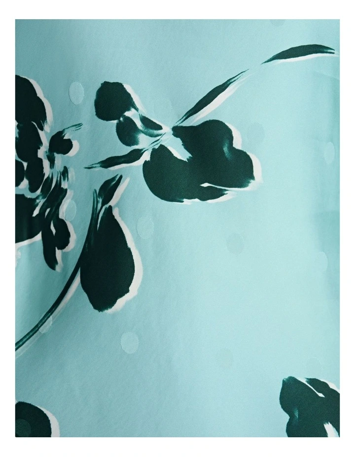 Stamp Floral Bias Dress image 4