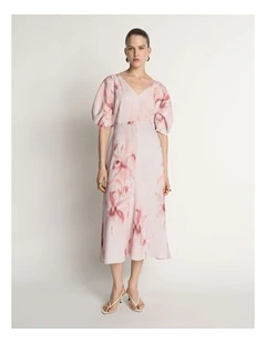 Blurred Lily Midi Dress
