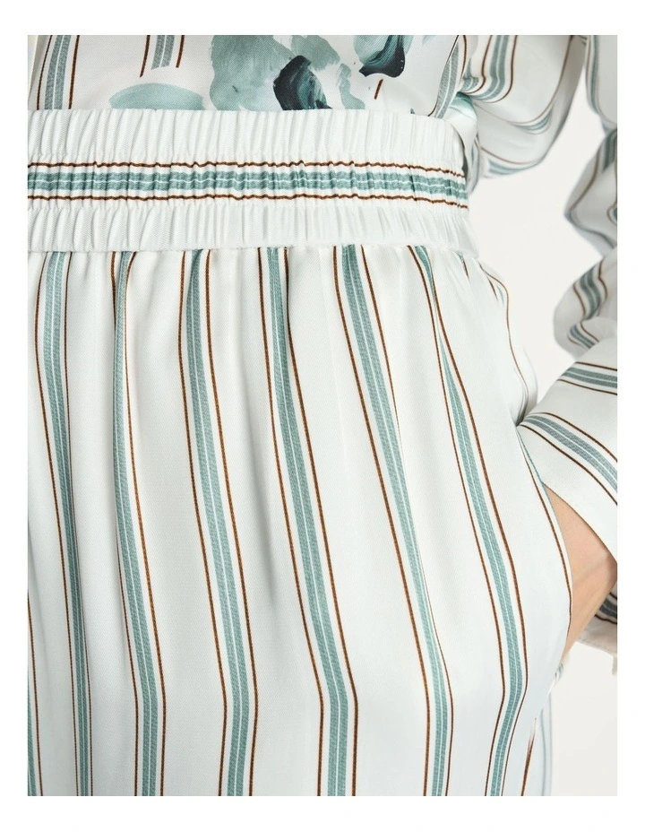 Floral Pinstripe Wide Leg Pant image 3