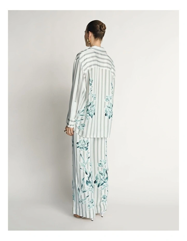 Floral Pinstripe Relaxed Shirt image 2