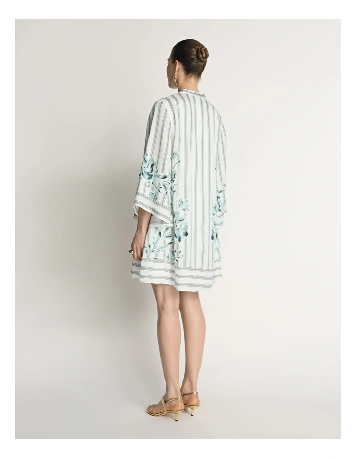 Floral Pinstripe Mini Dress image 2