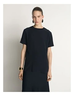 Silk Rib Neck Top