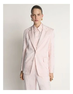 Floral Jacquard Blazer