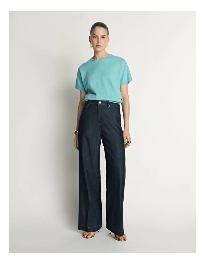 Cotton Cashmere Knit Tee image 4