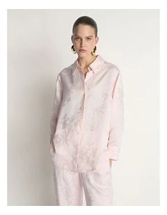 Floral Jacquard Relaxed Shirt