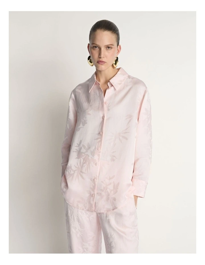 Floral Jacquard Relaxed Shirt image 1