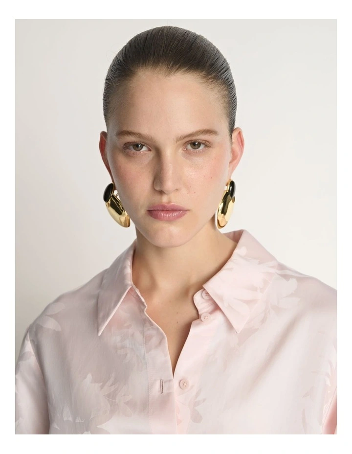 Floral Jacquard Relaxed Shirt image 3