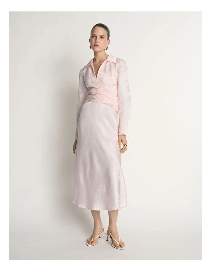 Floral Jacquard Wrap Dress image 1