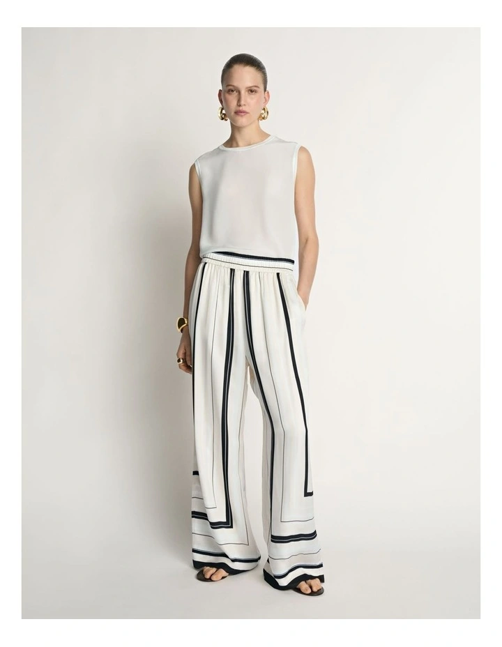 Twill Scarf Print Pant image 4