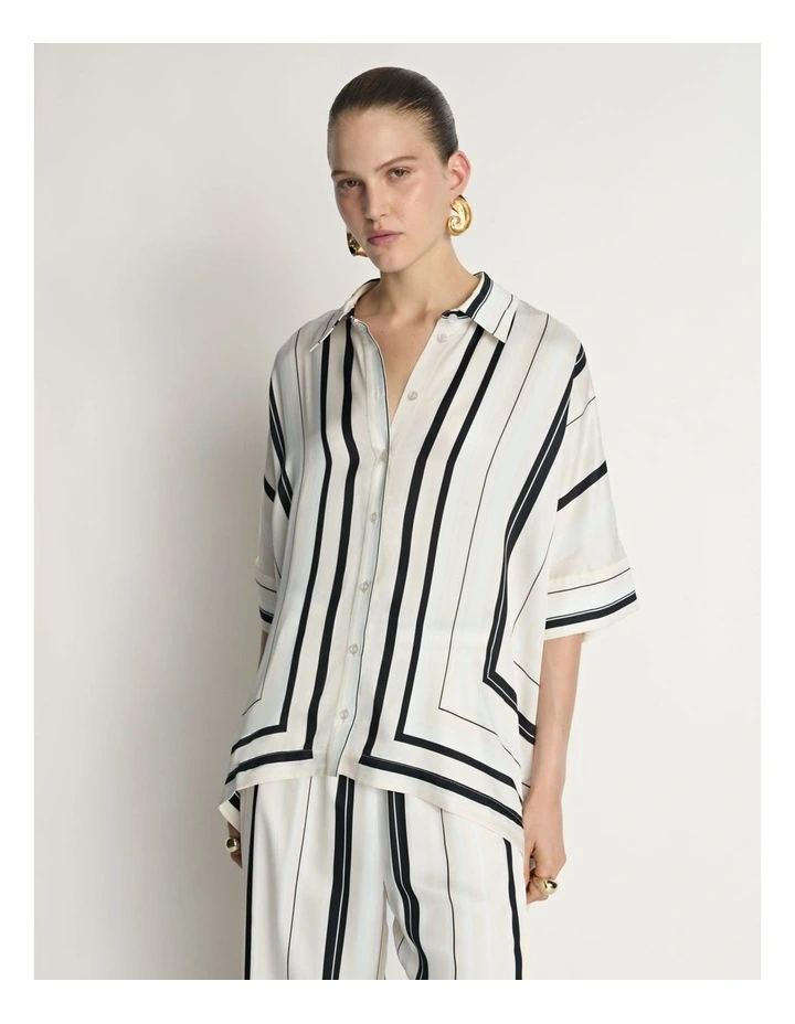 Twill Scarf Print Shirt image 1