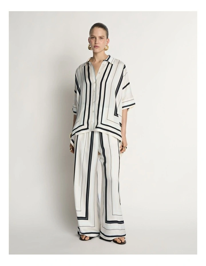 Twill Scarf Print Shirt image 4