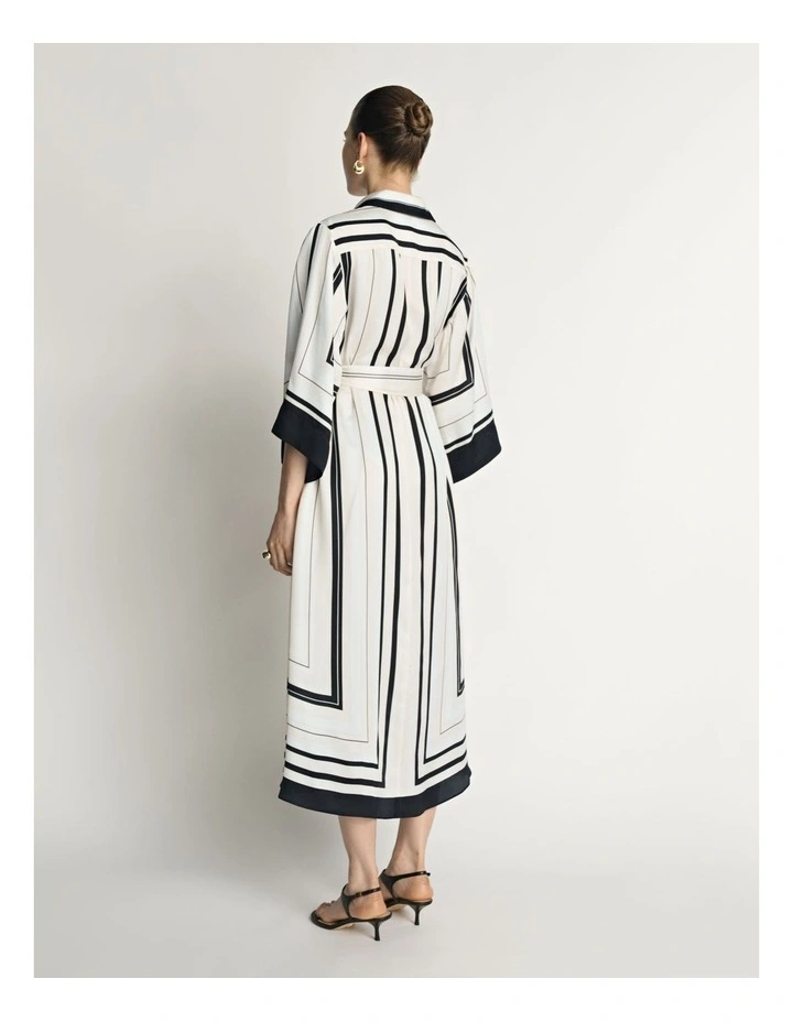 Twill Scarf Print Shirtdress image 2