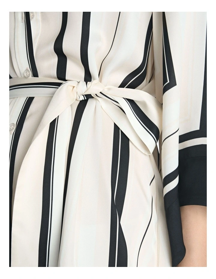 Twill Scarf Print Shirtdress image 5