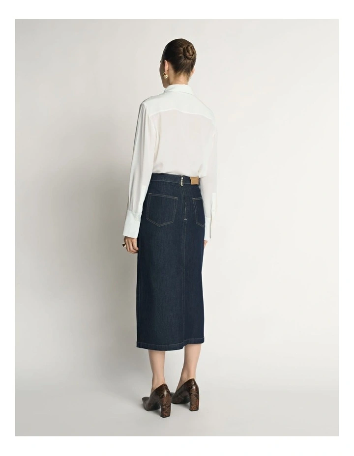 Denim Pencil Skirt image 2