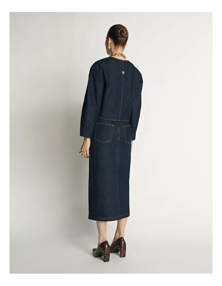 Denim Cropped Jacket image 2