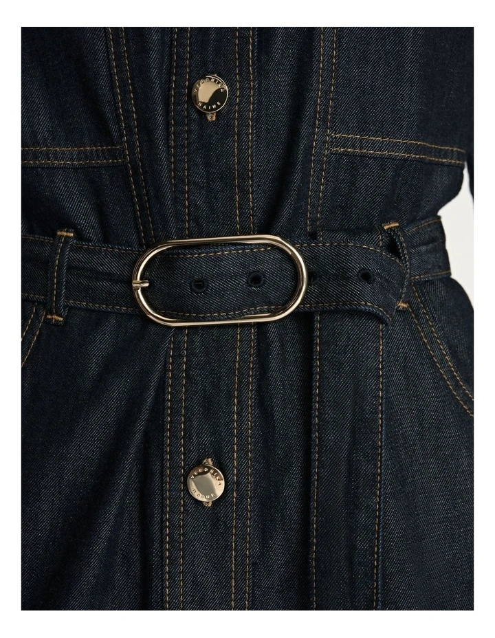 Denim Belted Jumpsuit image 4