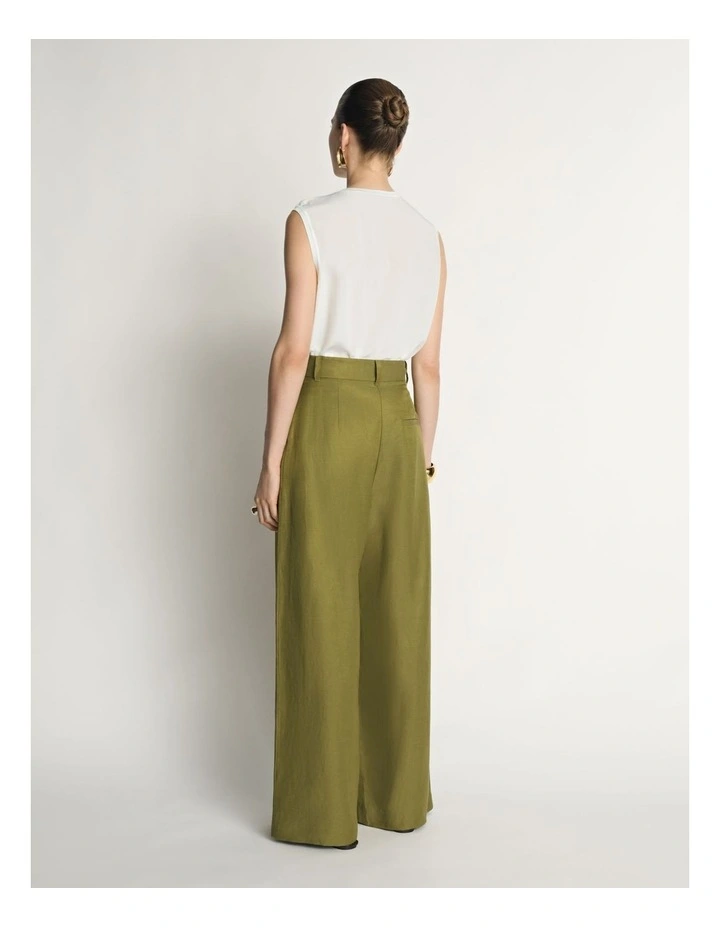 Drapey Viscose Linen Wide Leg Pant image 2