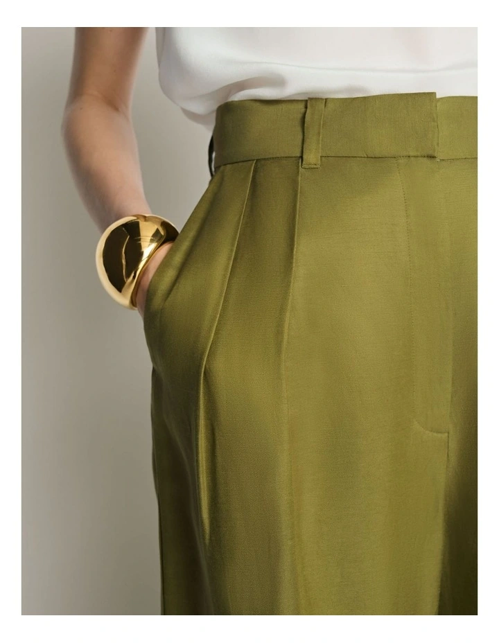 Drapey Viscose Linen Wide Leg Pant image 3