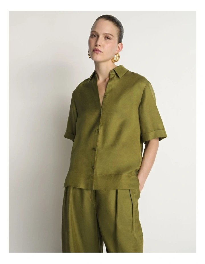 Drapey Viscose Linen Shirt image 1