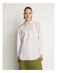 Drapey Viscose Linen Relaxed Shirt