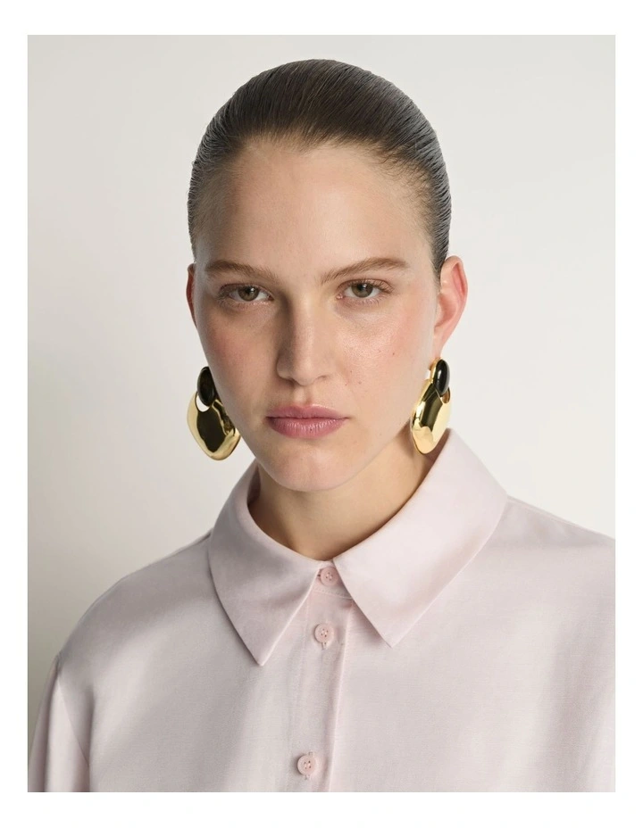 Drapey Viscose Linen Relaxed Shirt image 3