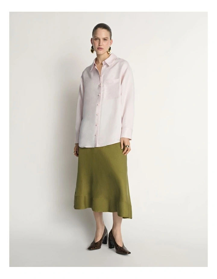 Drapey Viscose Linen Relaxed Shirt image 5